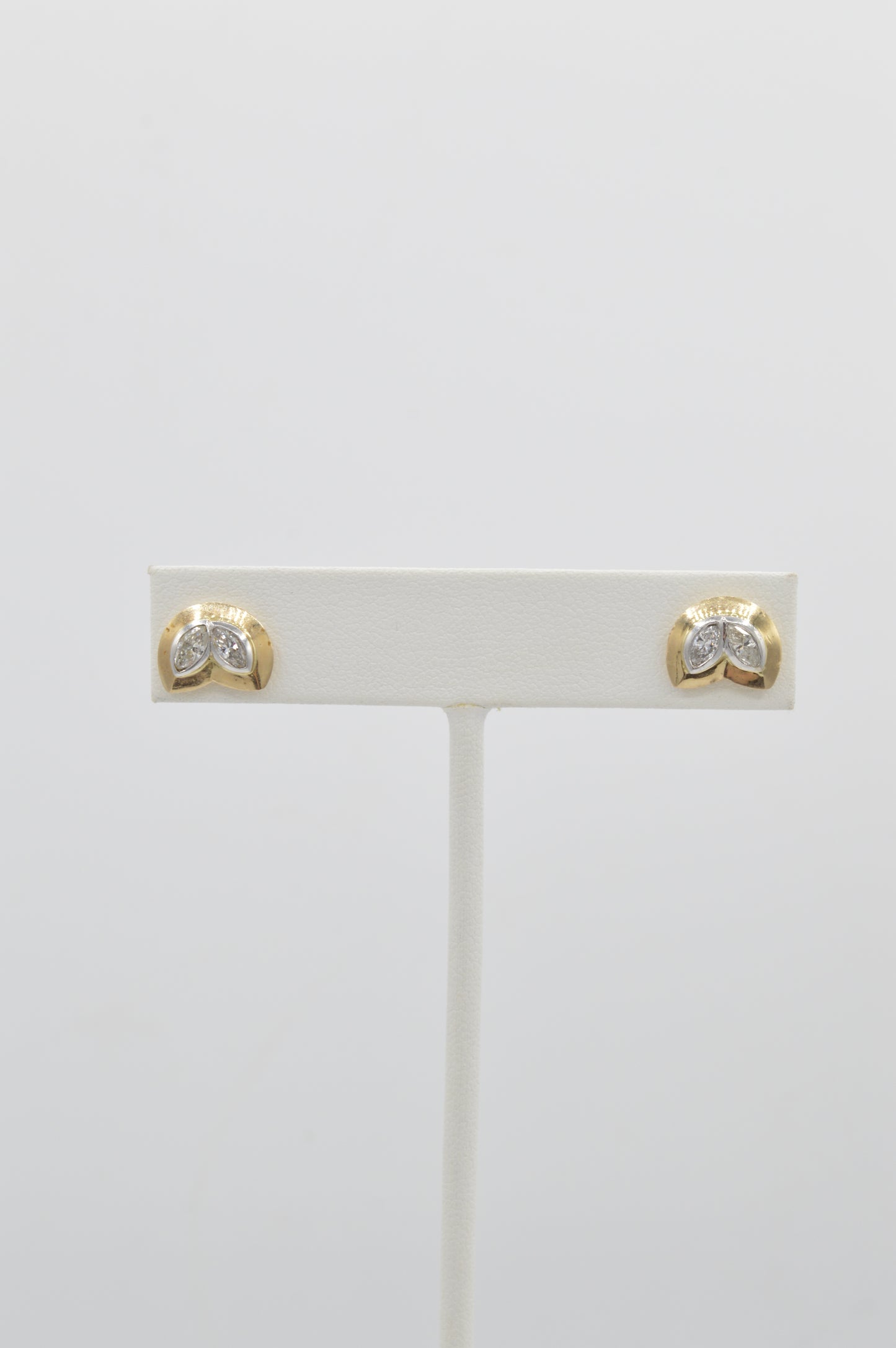 Diamond Petal Studs, 14k