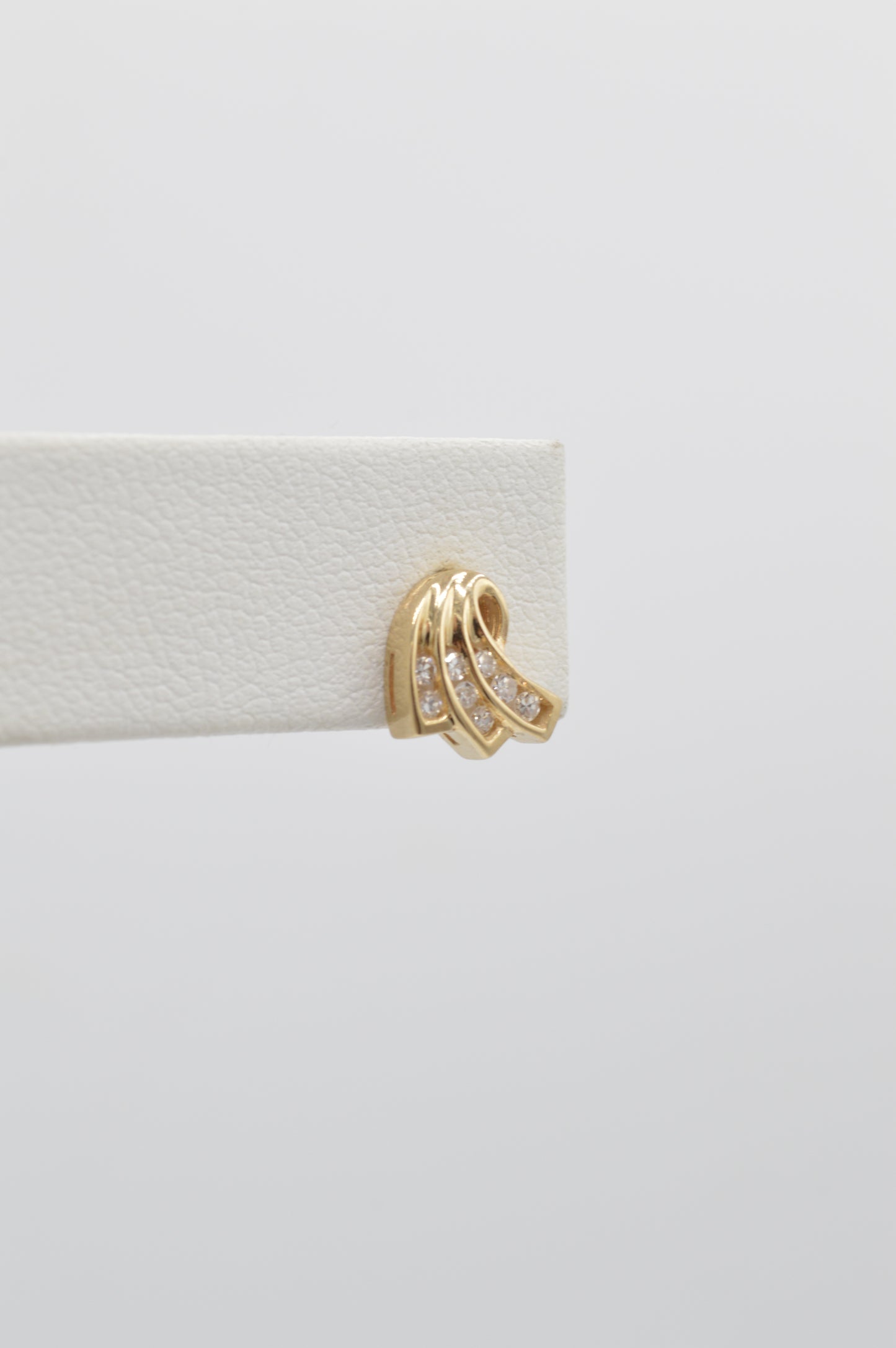 Diamond Fan Studs, 14k