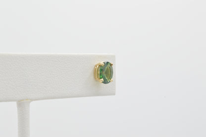 Green Sapphire Studs