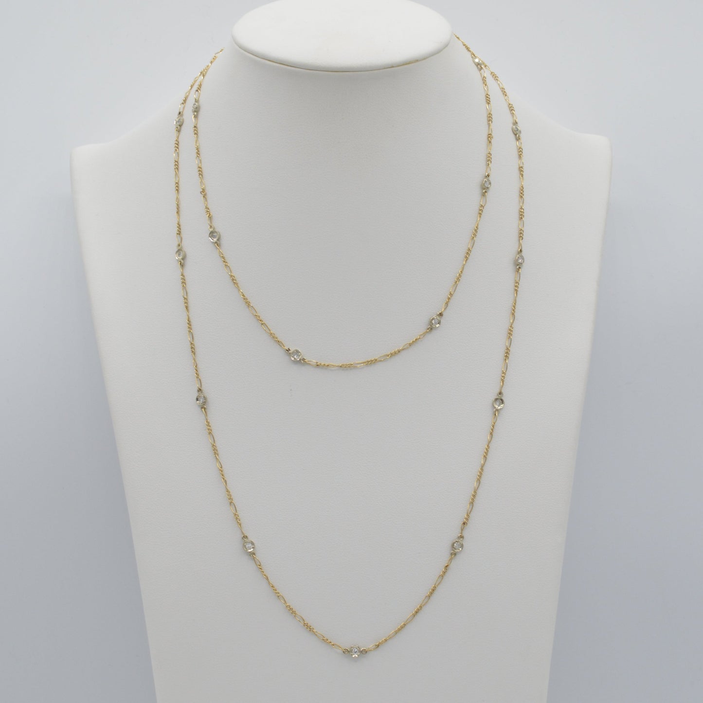 Two-tone Diamond Layer Chain, 38"