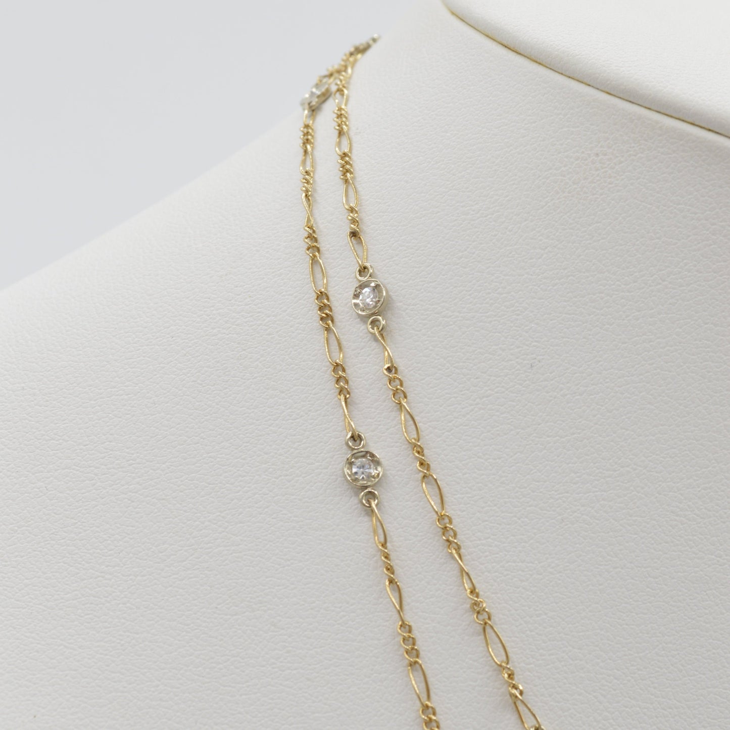 Two-tone Diamond Layer Chain, 38"