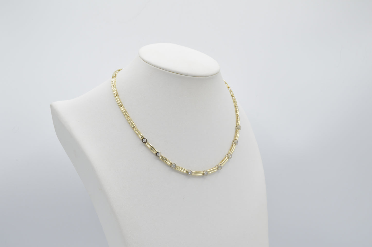 Deco-Diamond Collar, 14k