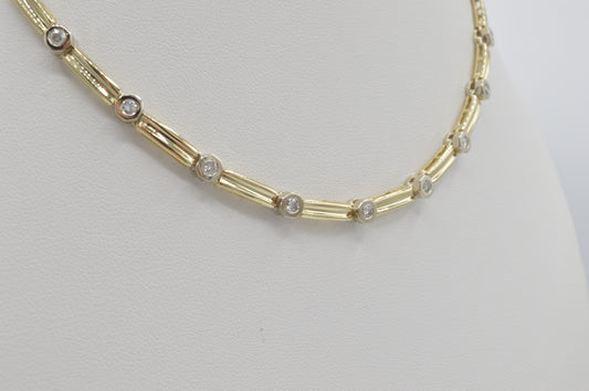 Deco-Diamond Collar, 14k