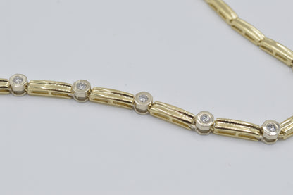 Deco-Diamond Collar, 14k