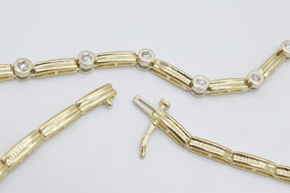 Deco-Diamond Collar, 14k