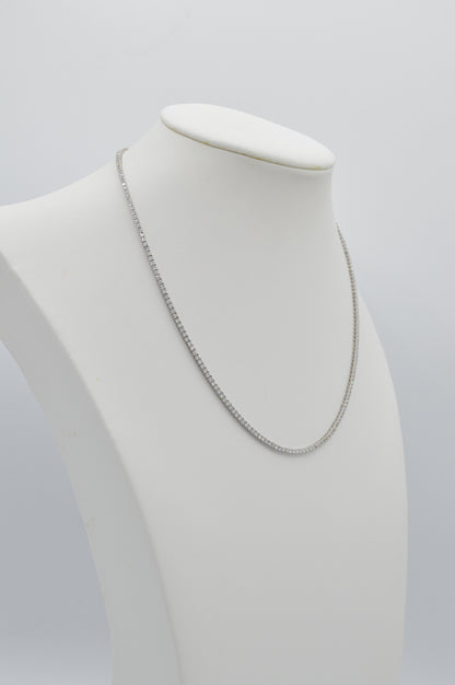 WG Diamond Tennis Necklace, 17"