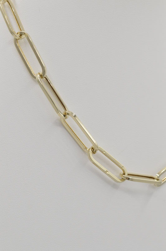 Chunky Paperclip Necklace, 17"