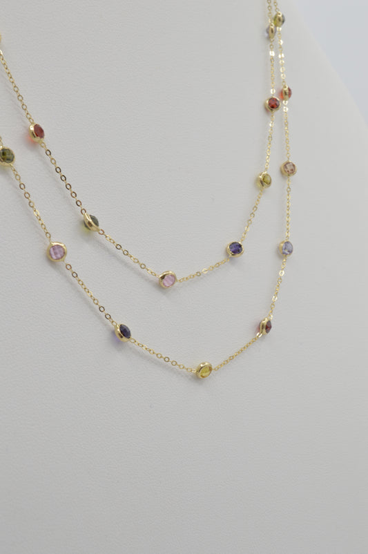 Dainty Rainbow  Stacker, 18k