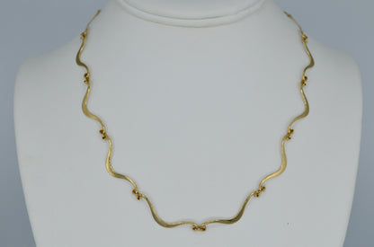 Golden Wave Necklace