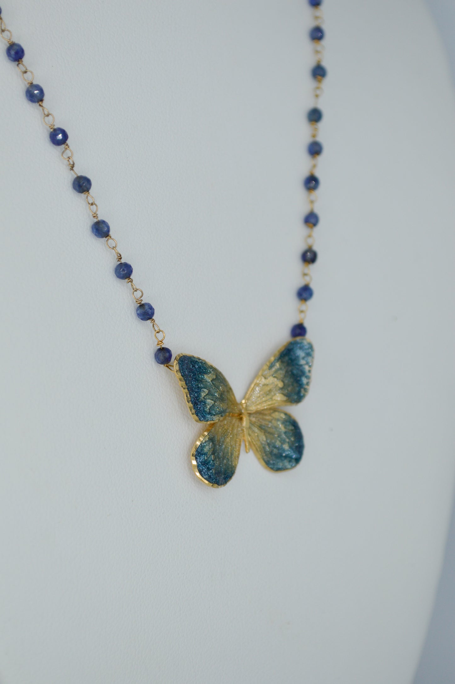 Blue Butterfly Necklace