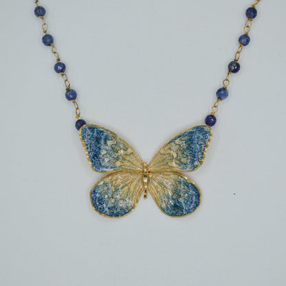 Blue Butterfly Necklace