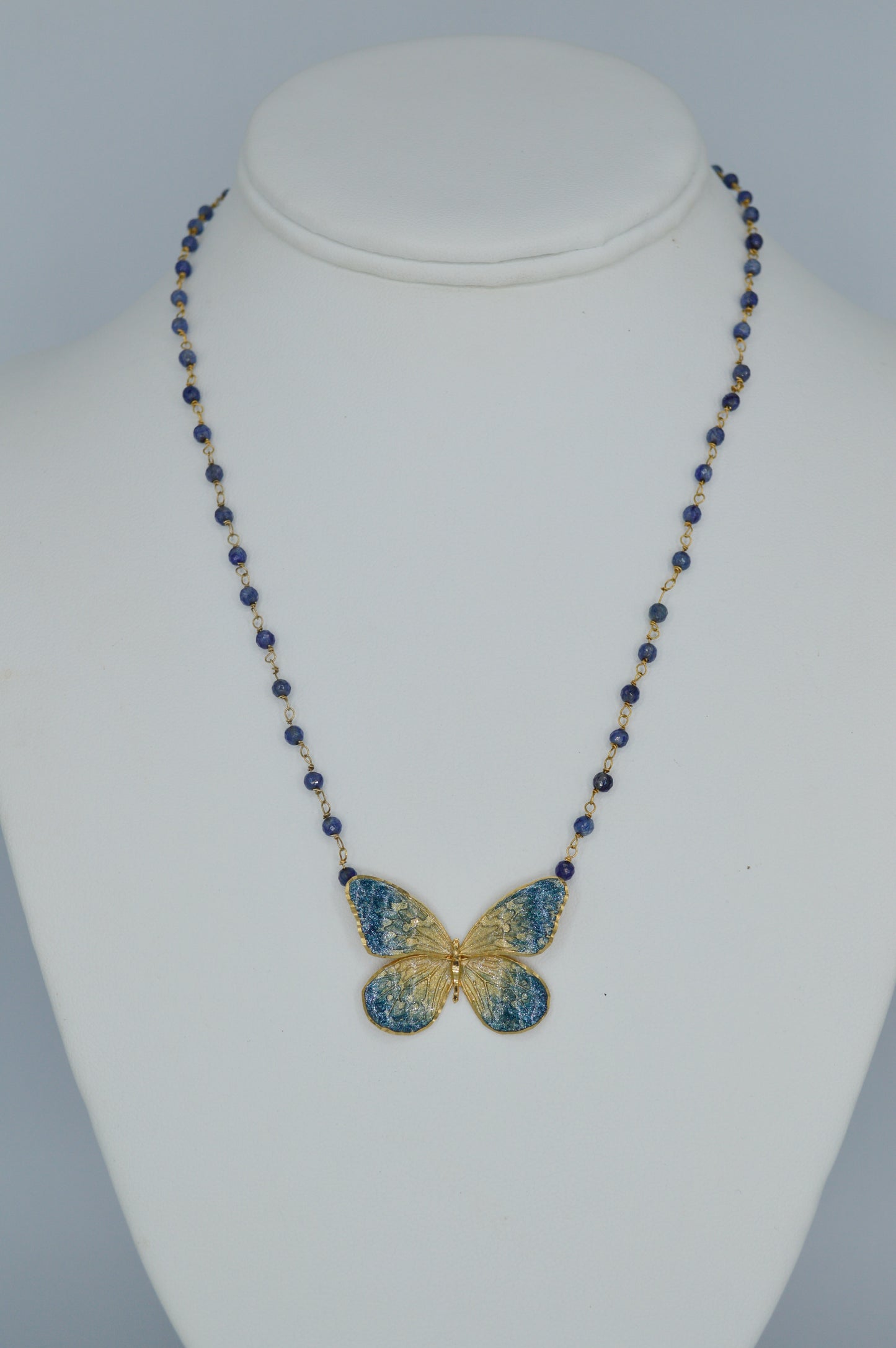 Blue Butterfly Necklace