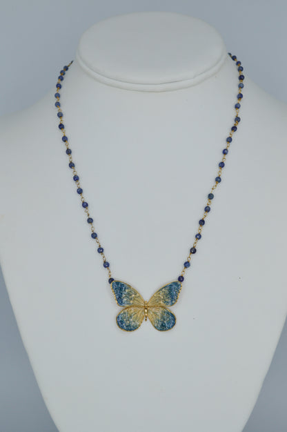 Blue Butterfly Necklace