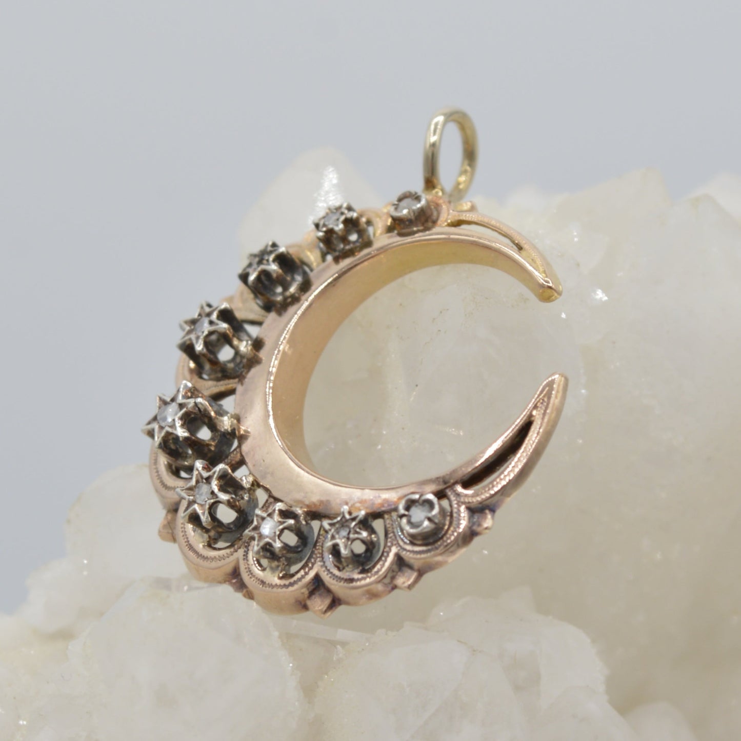 Rose Gold Moon Pendant