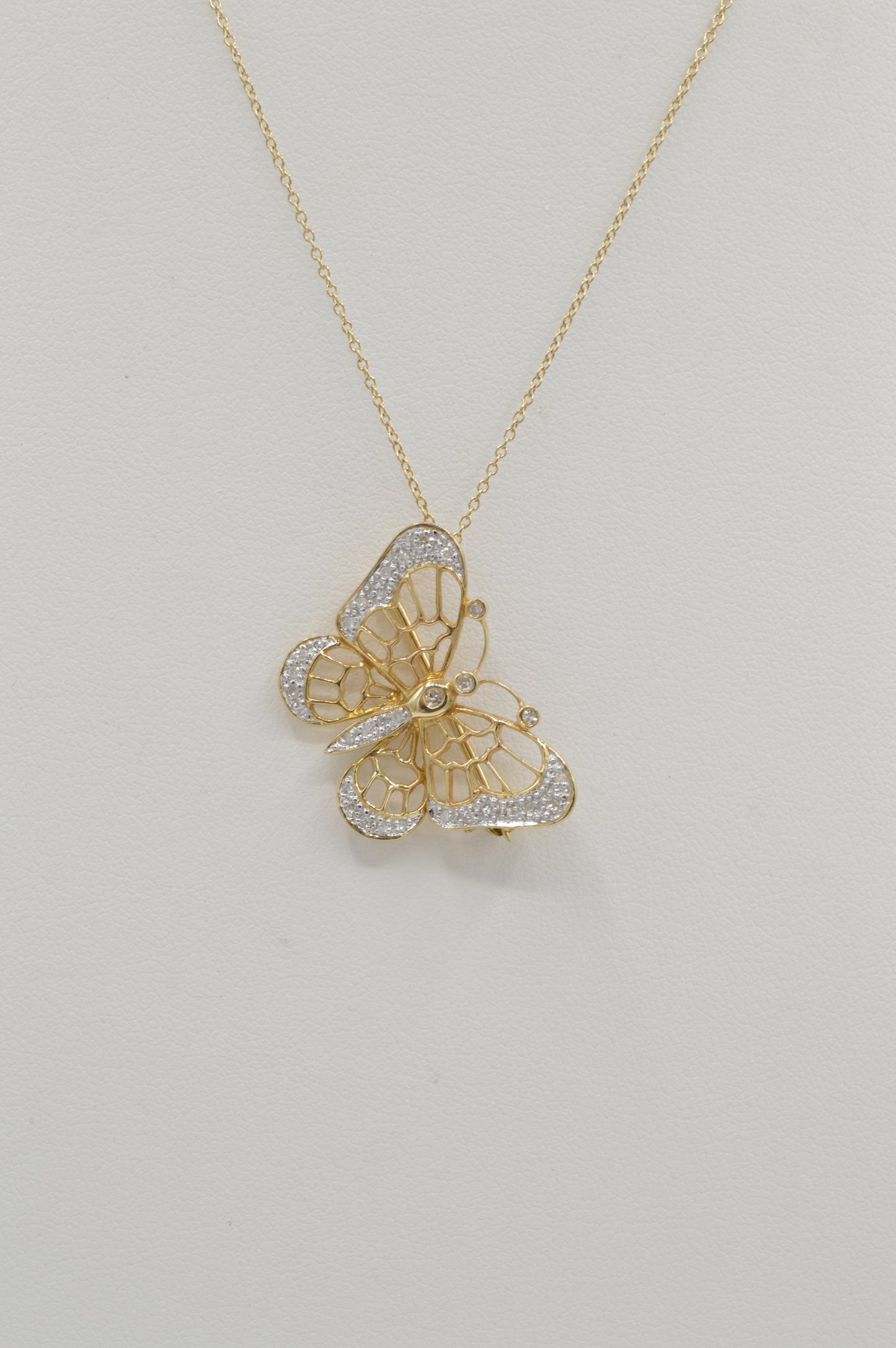 Butterfly Pin/Pendant, 14k