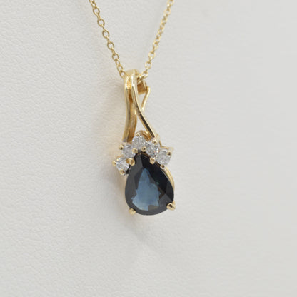 Pear Sapphire Pendant