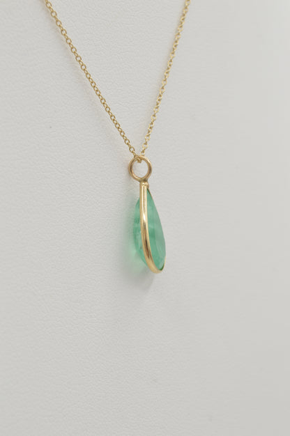 Pear-Cut Emerald, 14k