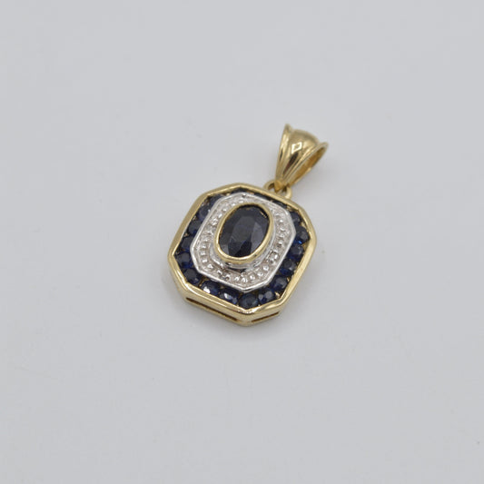 Vintage Sapphire Deco Pendant