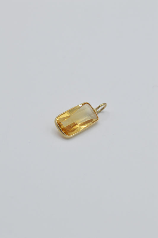 Citrine Charm, 14k