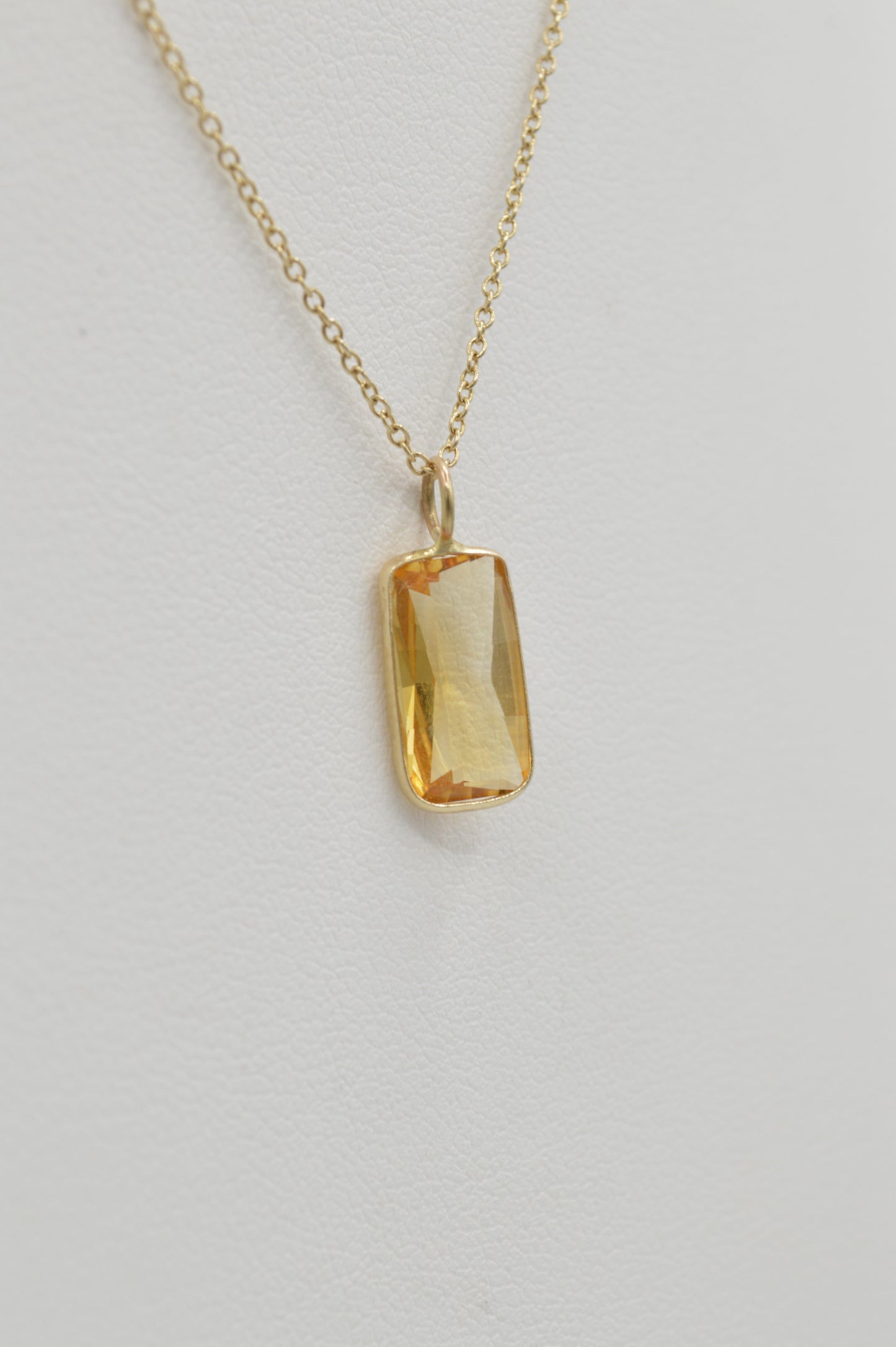 Citrine Charm, 14k