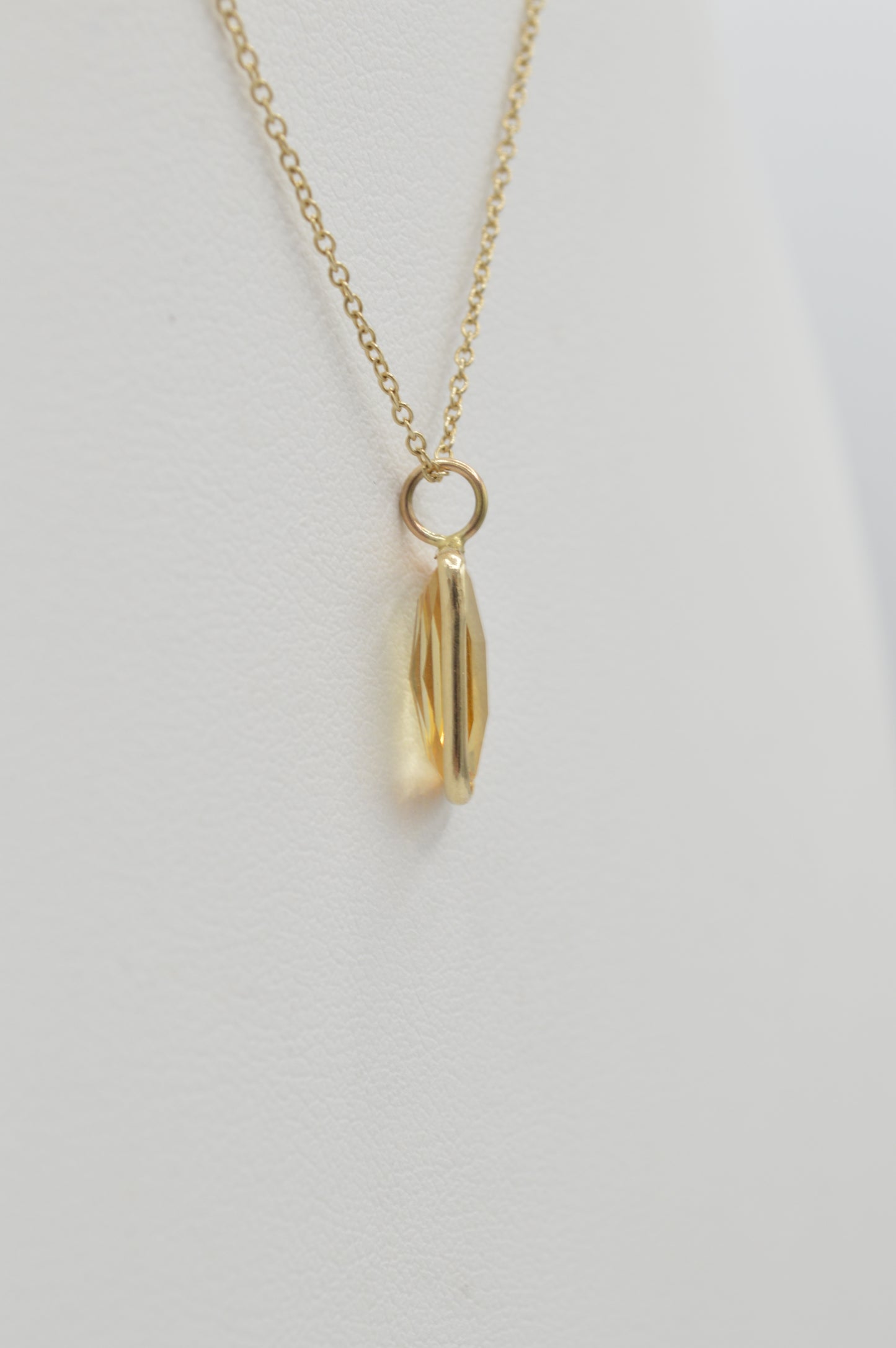 Citrine Charm, 14k