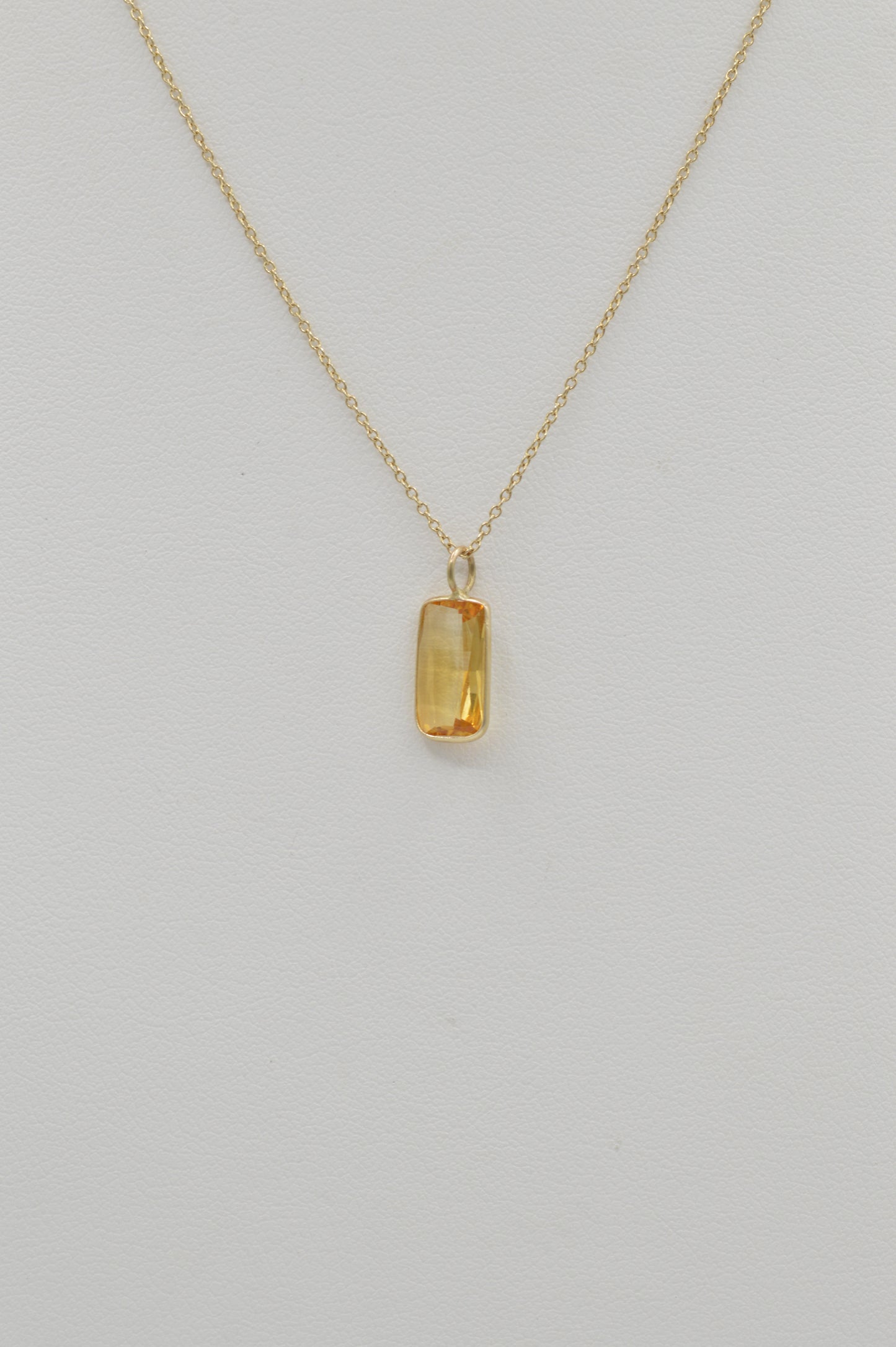 Citrine Charm, 14k