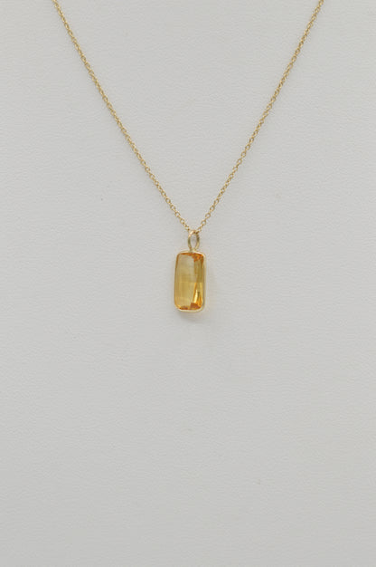 Citrine Charm, 14k