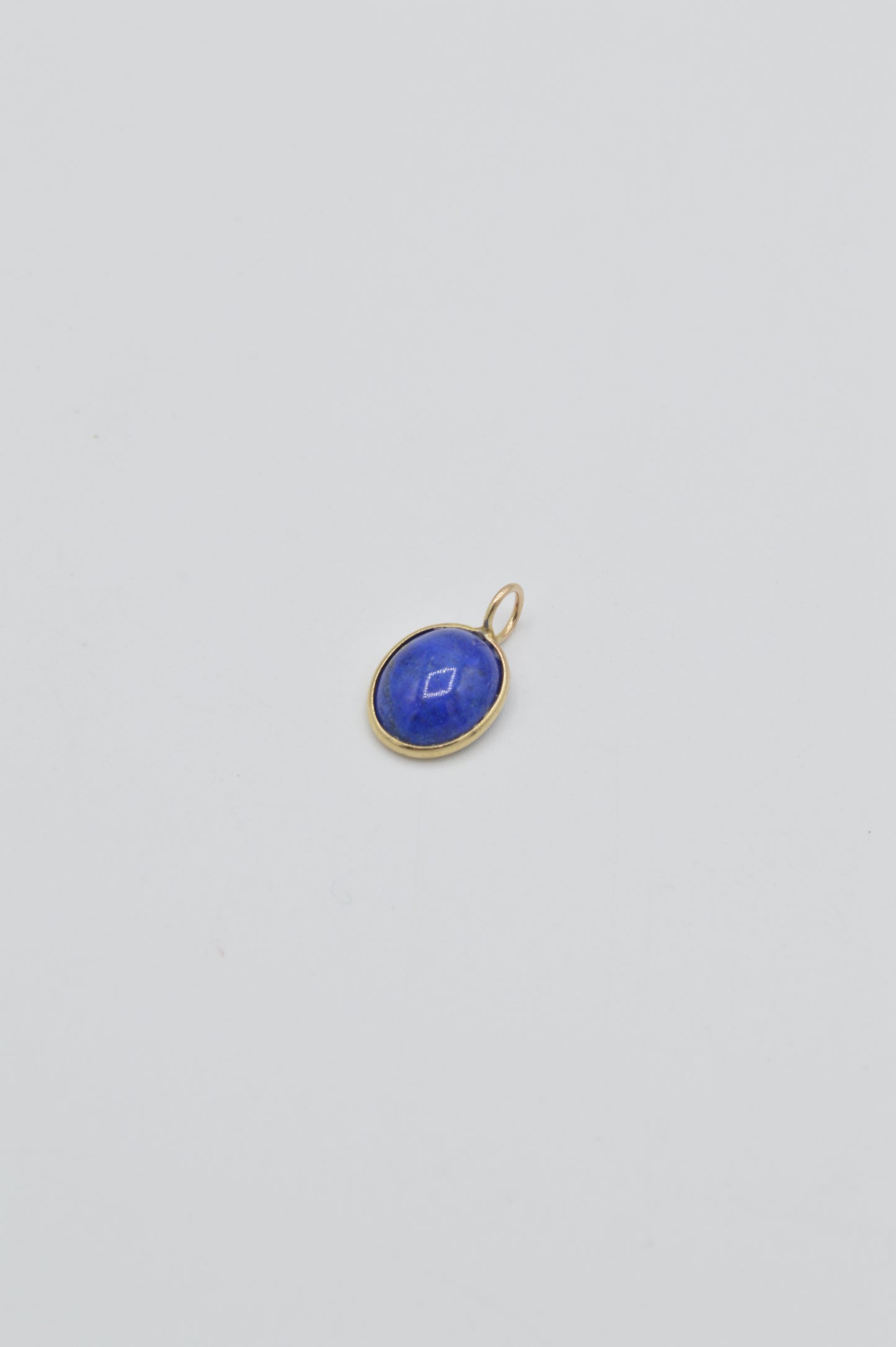 Lapis Cabahon Charm, 14k