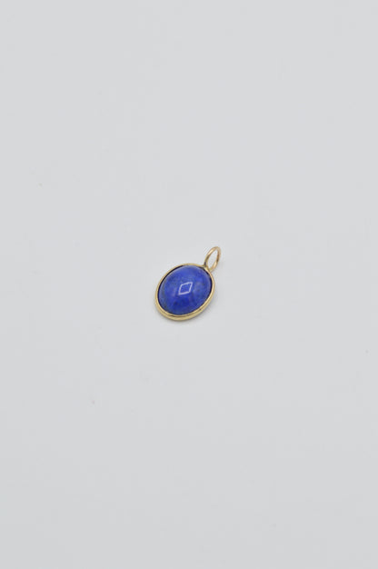 Lapis Cabahon Charm, 14k