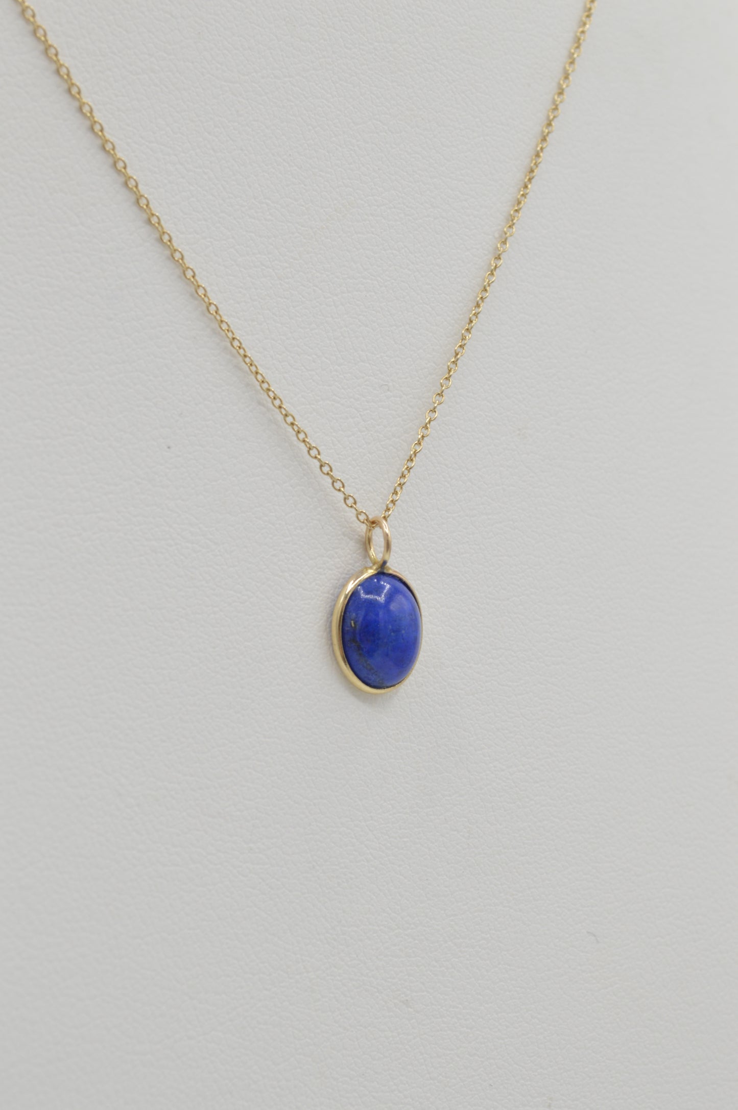 Lapis Cabahon Charm, 14k