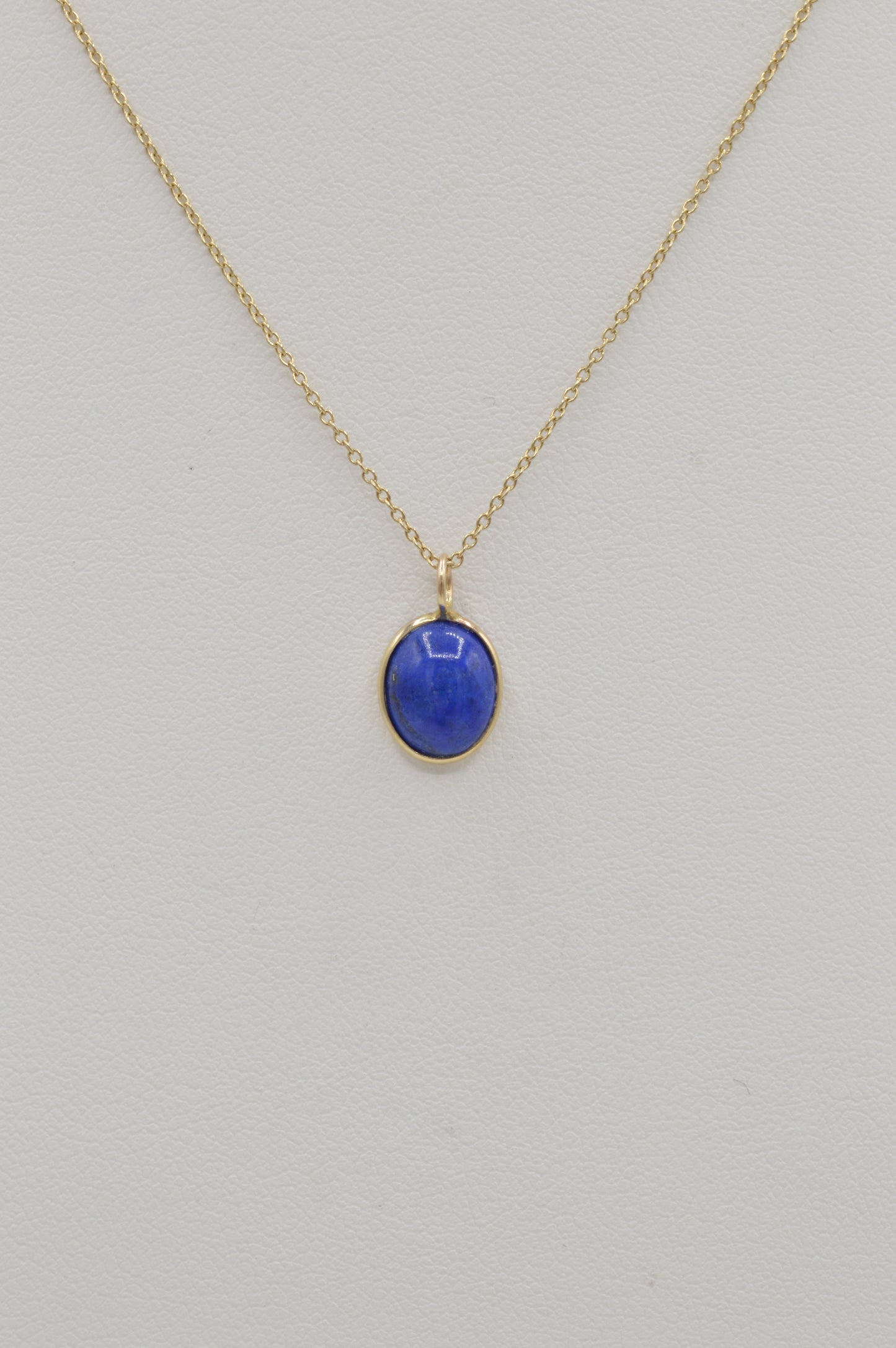 Lapis Cabahon Charm, 14k