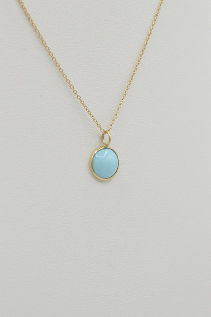 Turquoise Cabochon, 14k