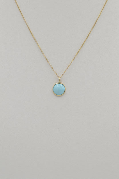 Turquoise Cabochon, 14k