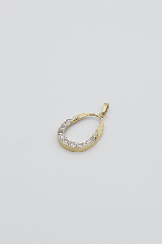 Two-Tone Diamond Crest, 14k