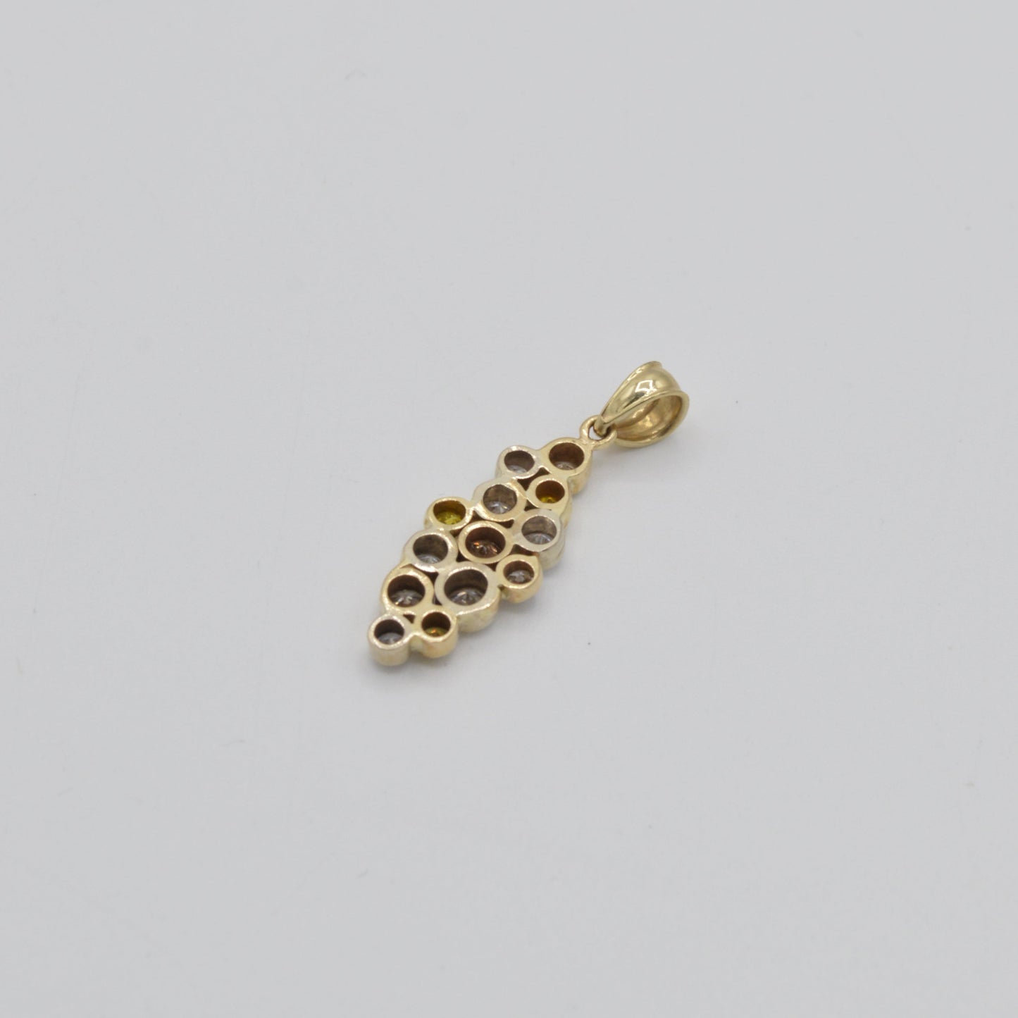 Honeycomb Diamond Pendant, 14k