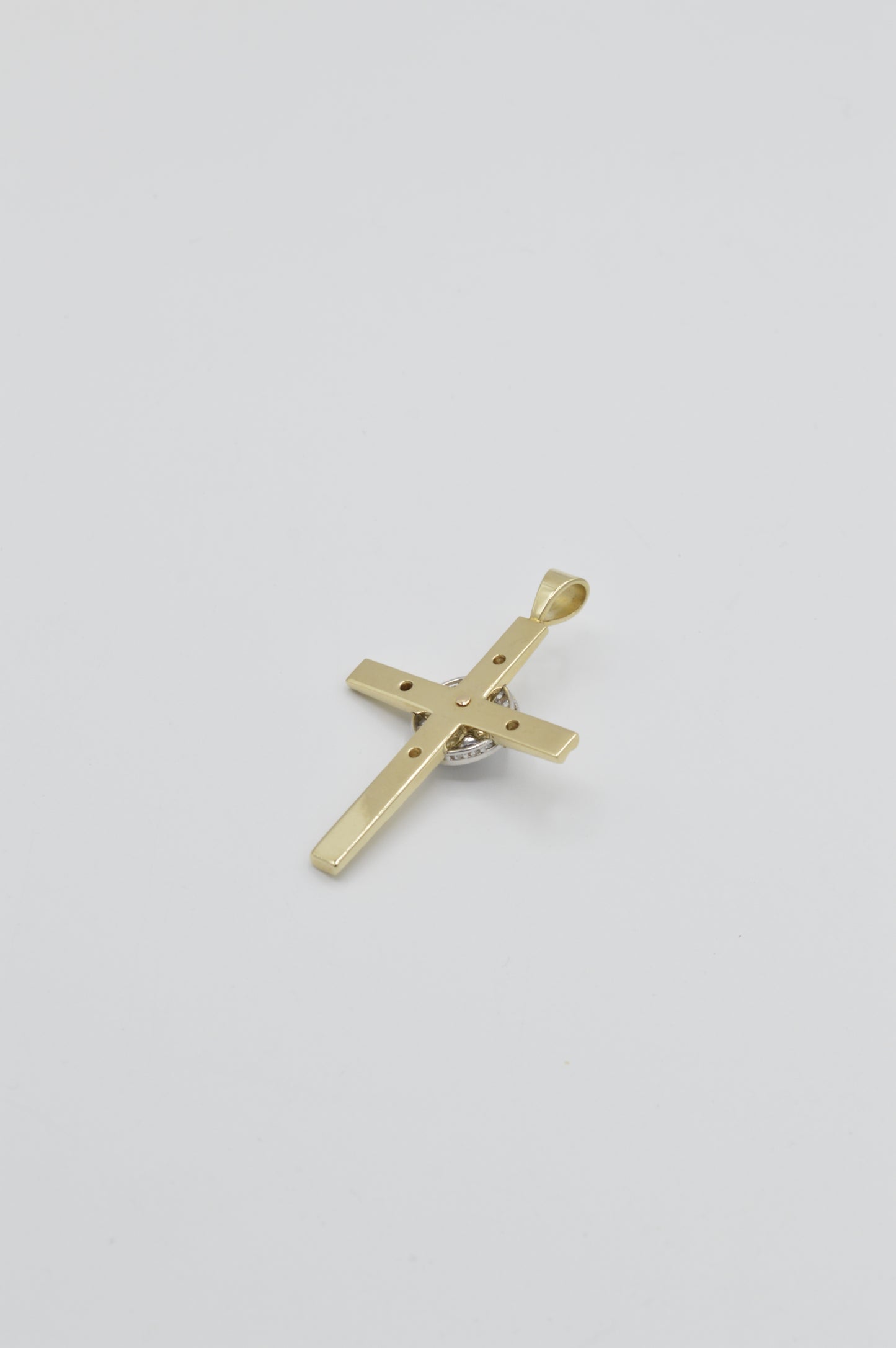 Pearl Cross Pendant, 14k