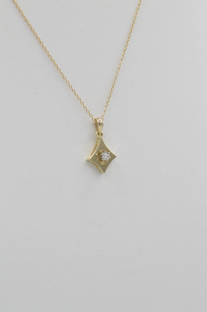 Morning Star Charm, 14k