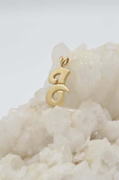 Cursive 'J' Pendant,14k