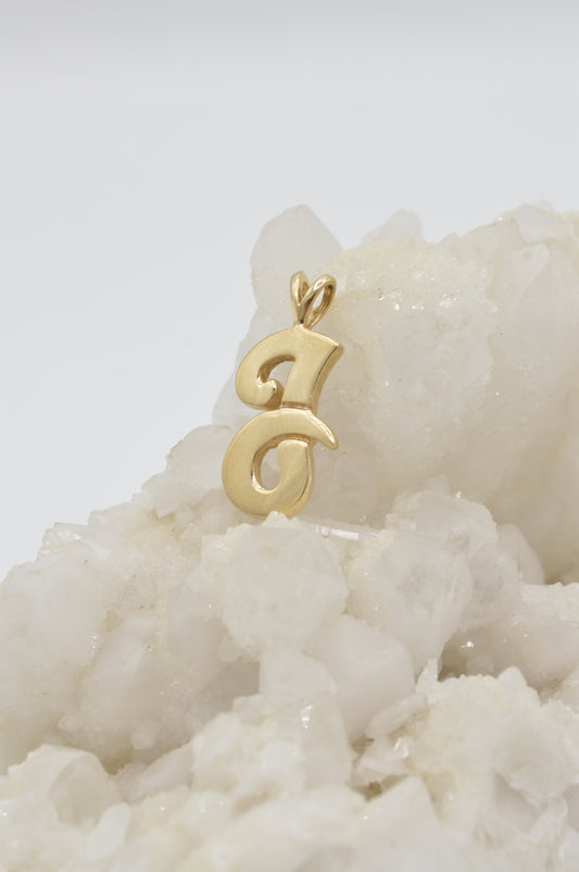 Cursive 'J' Pendant,14k