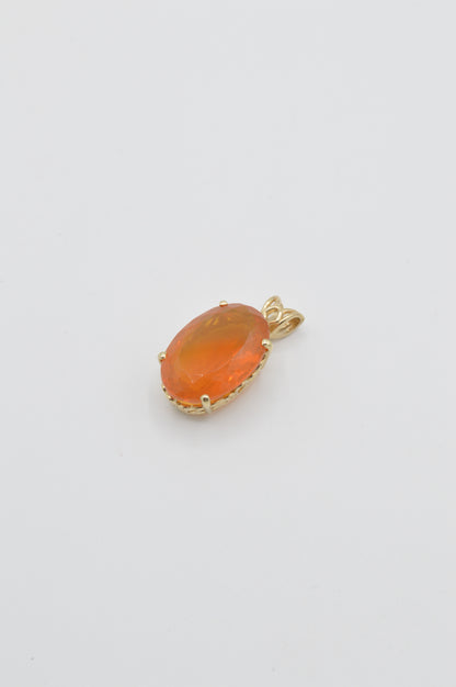 Fire Opal Chunk, 14k