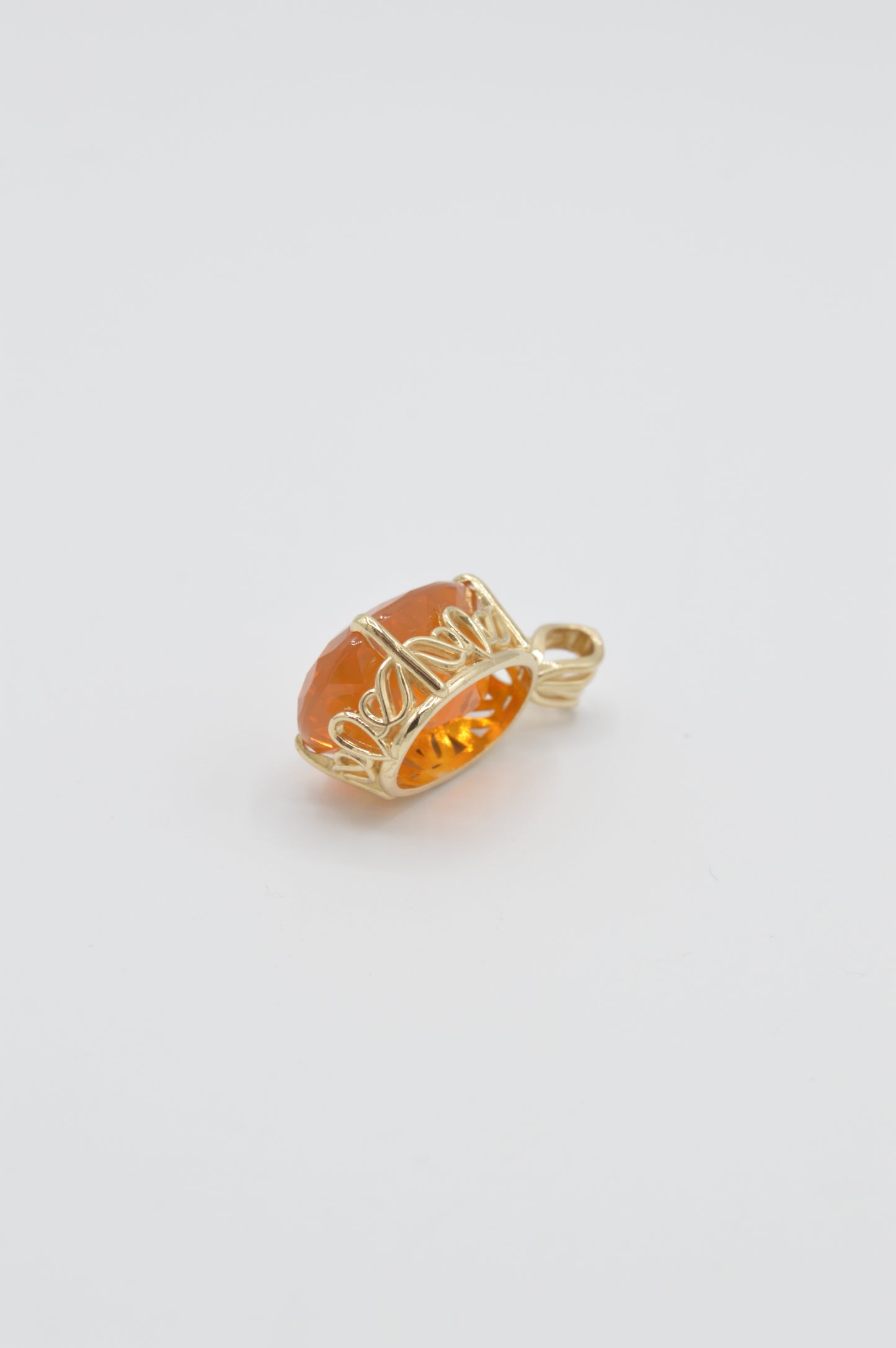 Fire Opal Chunk, 14k