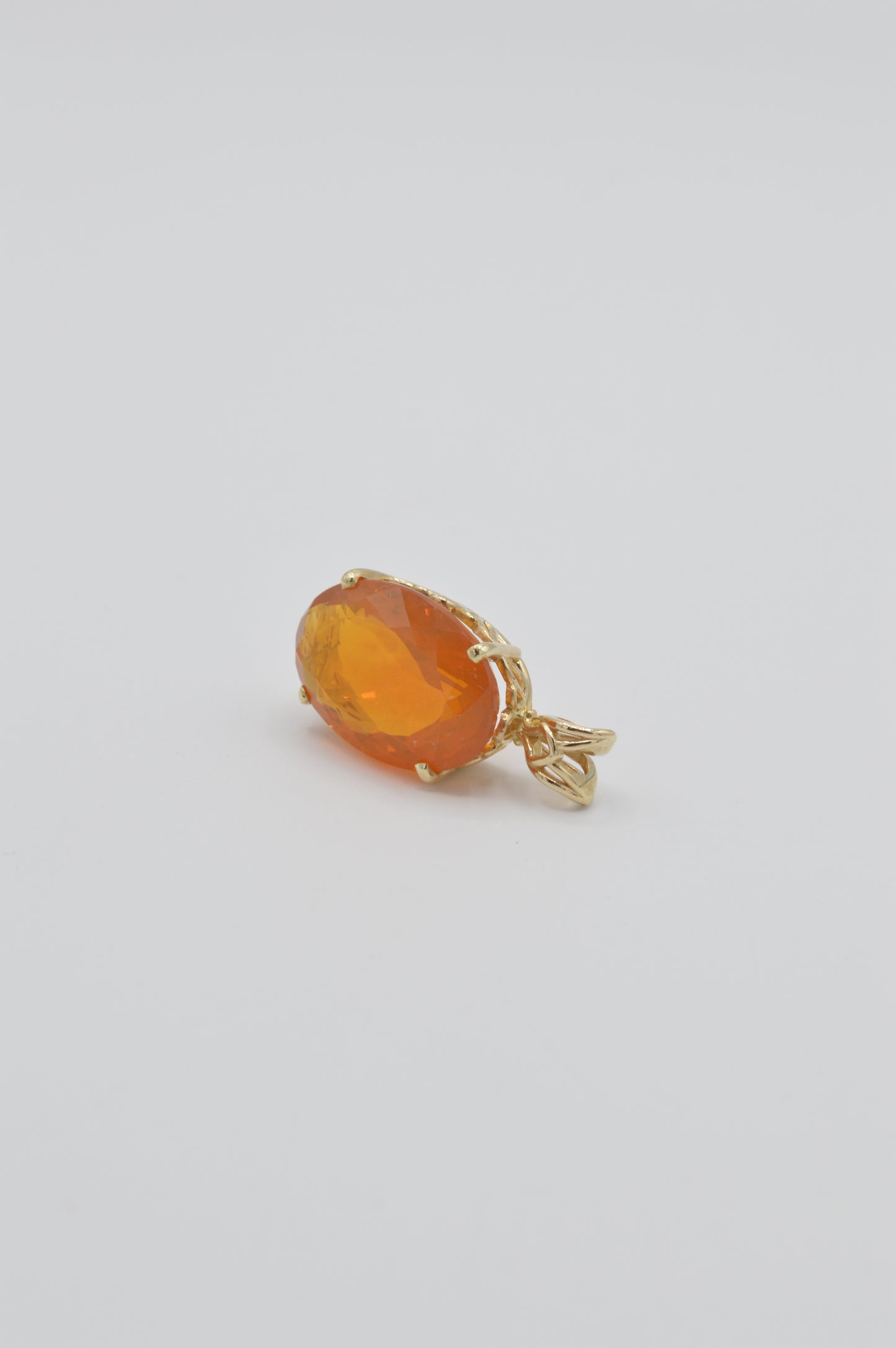 Fire Opal Chunk, 14k