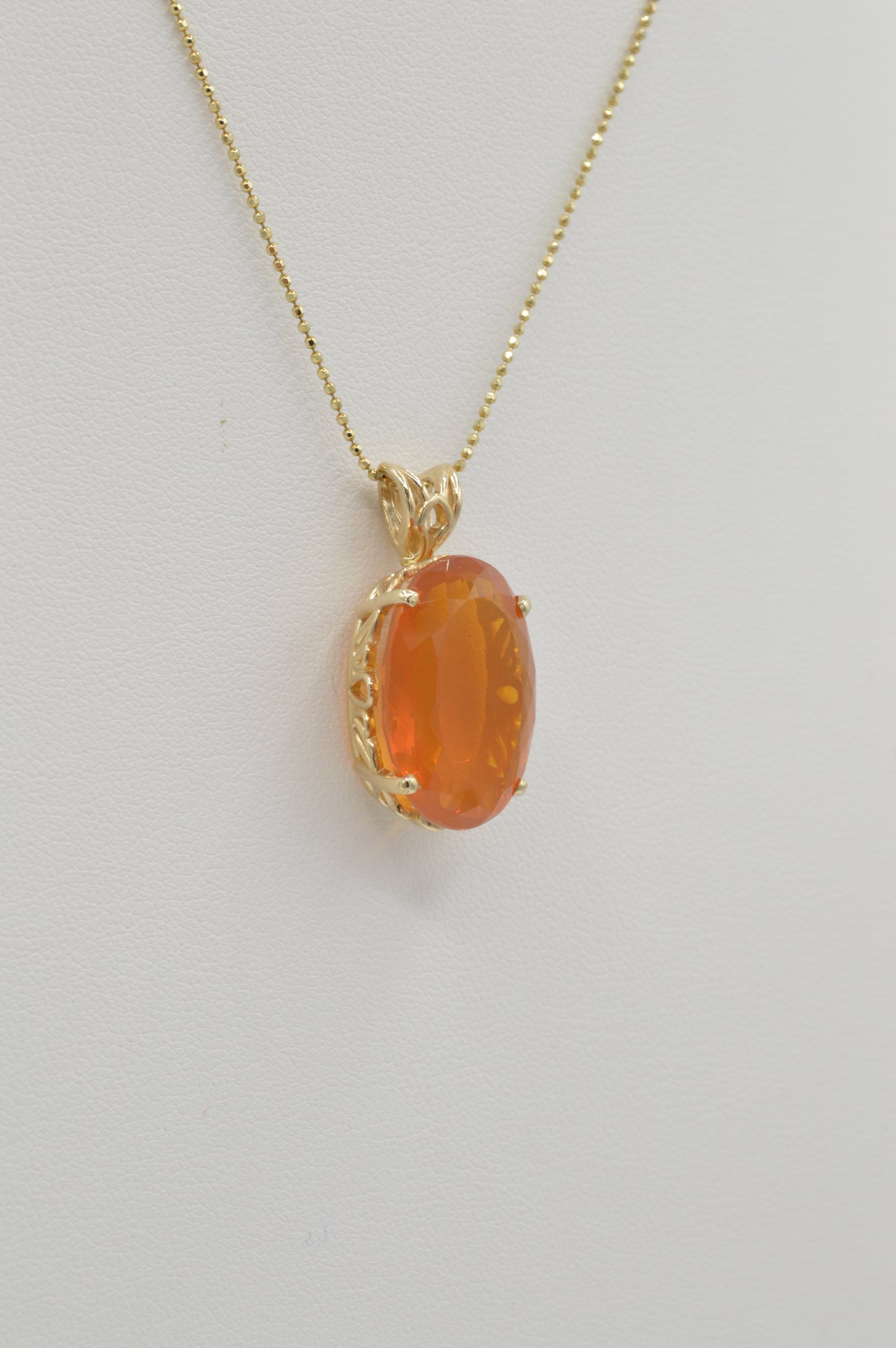 Fire Opal Chunk, 14k