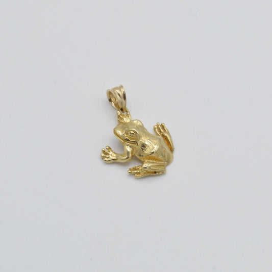 Frog Charm, 14k