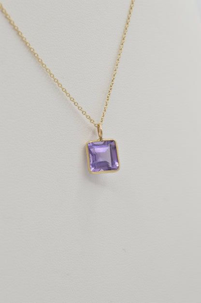 Amethyst Charm, 14k