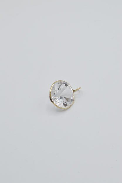 White Topaz Pendant, 14k