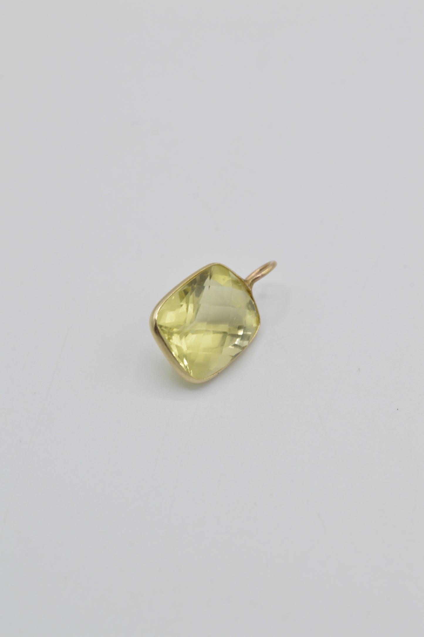 Lemon Citrine Chunk, 14k