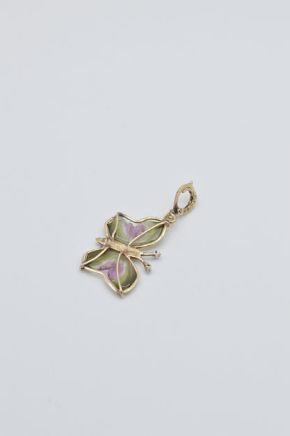 Tourmaline Butterfly, 14k