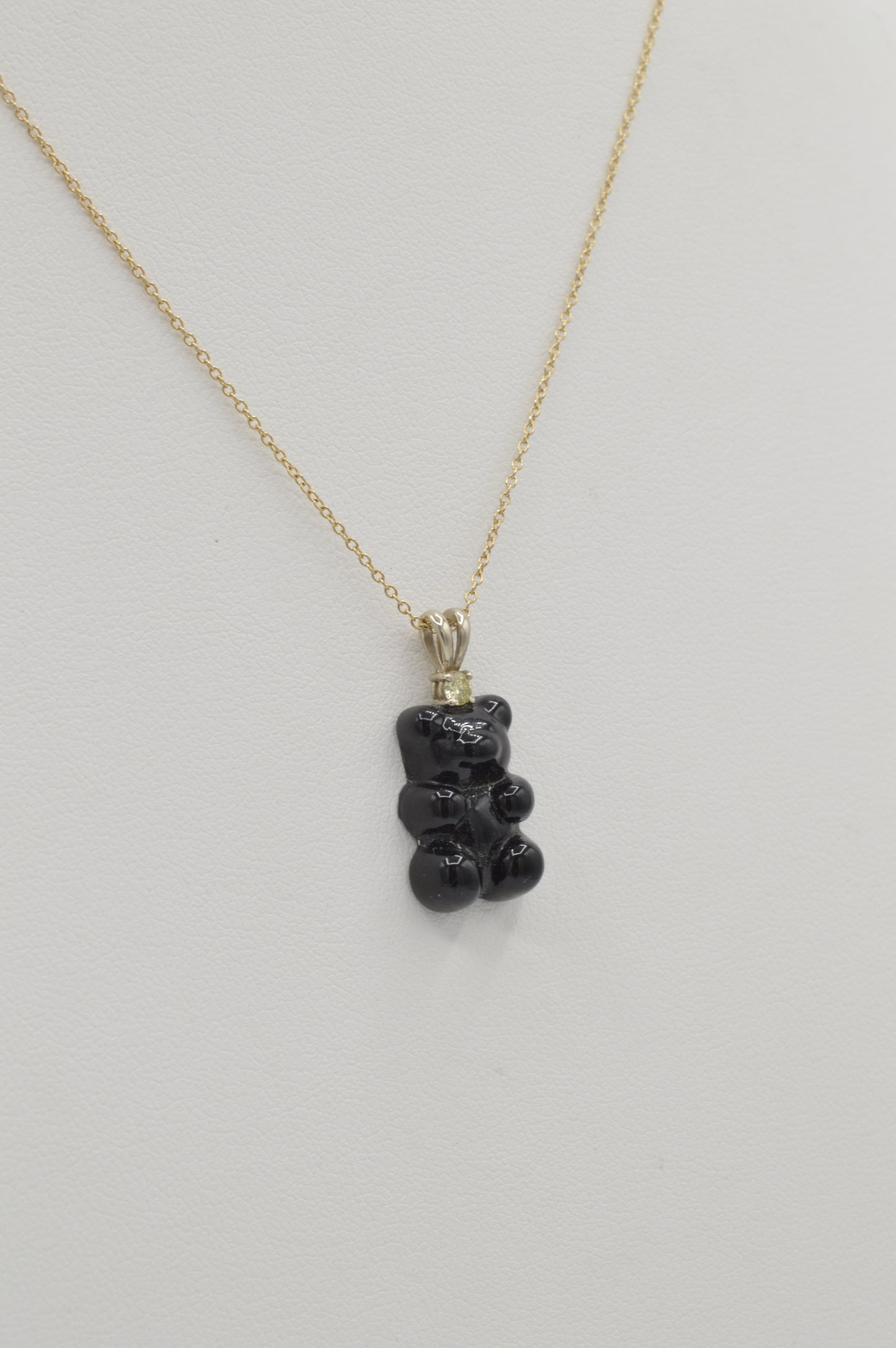 Midnight Gummy-Bear Charm, 14k