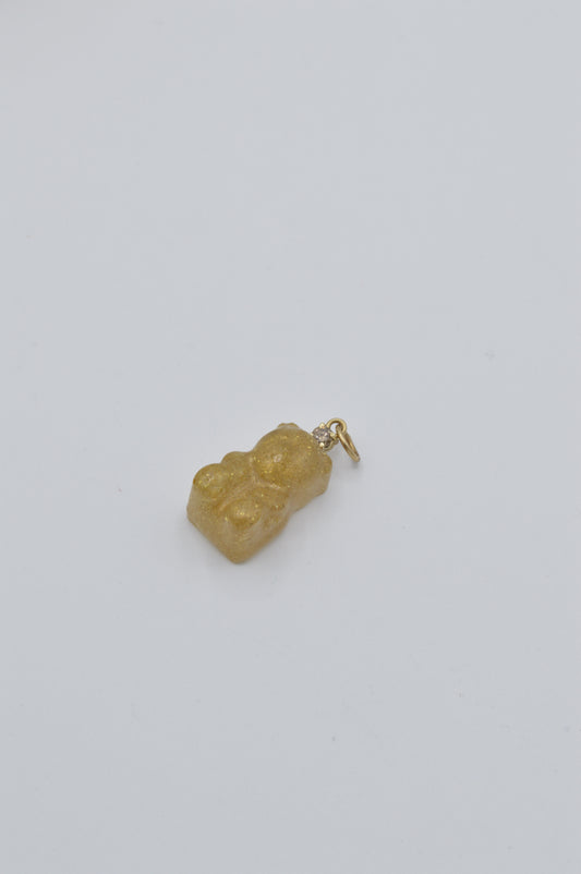 Glitter Gummy-Bear Charm, 14k